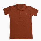 Boys' Half Sleeves T-Shirt, Brown, small