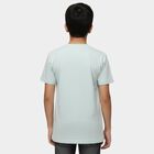 Boys Green Round Neck Casual T-Shirt, Light Green, small