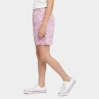 Girls' Lilac Regular Fit Casual Shorts, लाइलेक, small