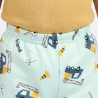 Infants' Mint Green Jogger Fit Cartoon Printed Pyjama, हल्का हरा, small