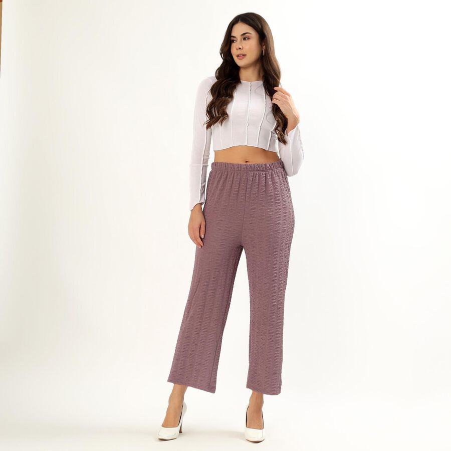 Women's Lilac Relaxed Fit Harem Pants, लाइलेक, large