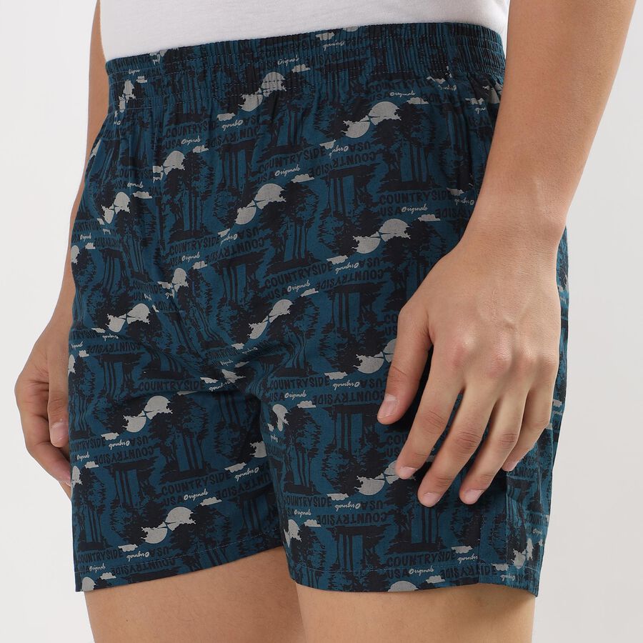 Men's 100% Cotton Boxers , Dark Blue, large image number null