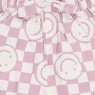 Infants' Lilac and White Elastic Waist Checkered Trousers, लाइलेक, small image number null