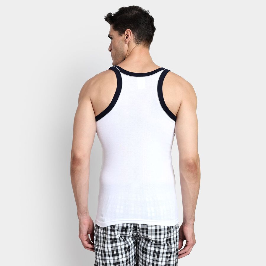 Men's 100% Cotton Gym T-Shirt, White, large