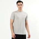 Men's Light Grey Crew Neck Athleisure T-Shirt, Light Grey, small image number null