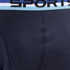 Men's Deep Midnight Navy Regular Fit Sports Waistband Trunks, Navy Blue, small