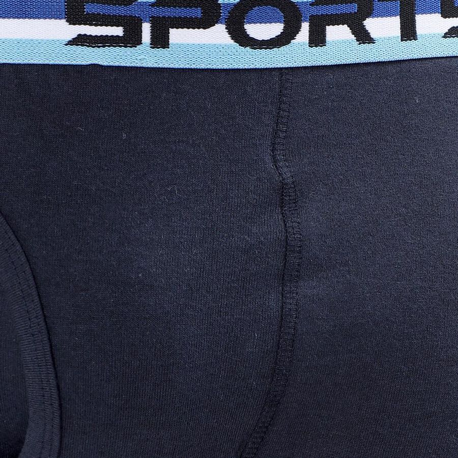 Men's Deep Midnight Navy Regular Fit Sports Waistband Trunks, Navy Blue, large