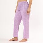 Women's Lavender Star Printed Full-Length Pyjama, Lilac, small image number null