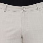 Men's Slim Fit Casual Trousers, Light Grey, small image number null