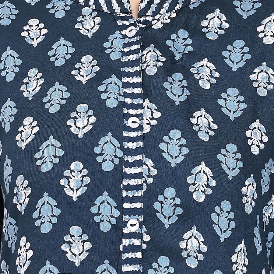 Ladies' Kurta , गहरा नीला, large