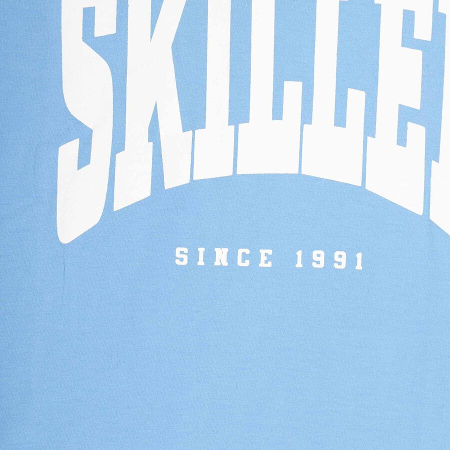 Girls Cotton T-Shirt, Mid Blue, large image number null