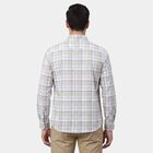 Men's Beige Cotton Spread Collar Casual Shirt, गहरा पीला, small