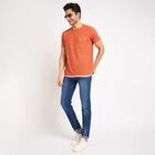 Men's Round Neck Half Sleeves T-Shirt, Orange, small image number null