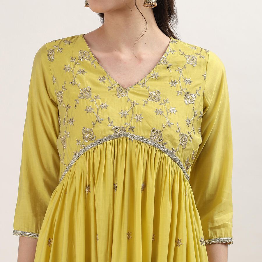 Women's Mint Mandarin Collar Printed Kurta, हल्का हरा, large