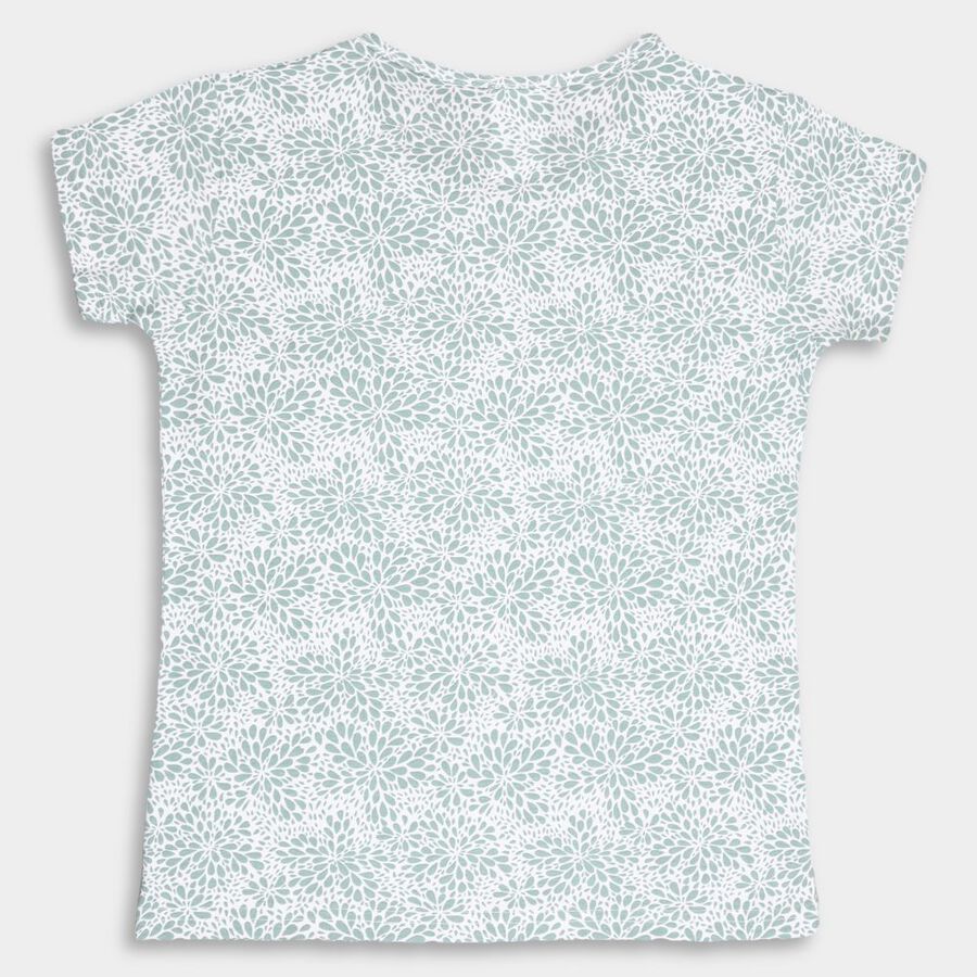 Girls' Cotton T-Shirt, Light Green, large image number null