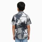 Boys Light Grey Cotton Half Sleeve Classic Casual Shirt, Light Grey, small image number null