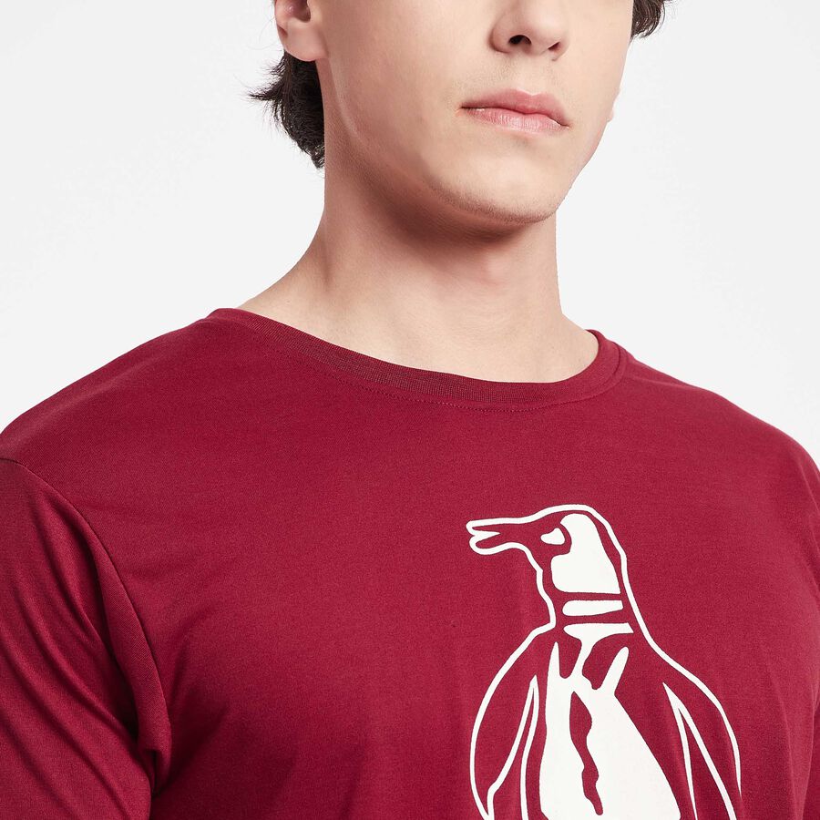 Round Neck T-Shirt, Maroon, large image number null
