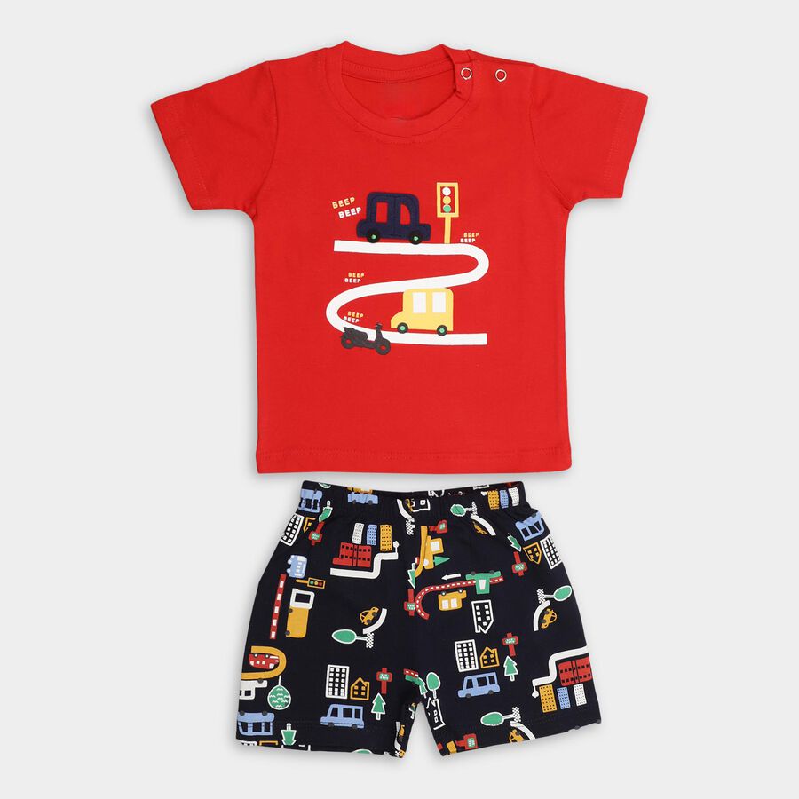 Infants' 100% Cotton Baba Suit , लाल, large image number null