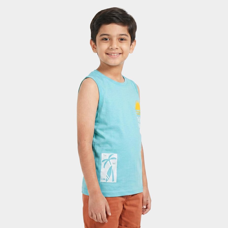 Boys' T-Shirt, Aqua, large