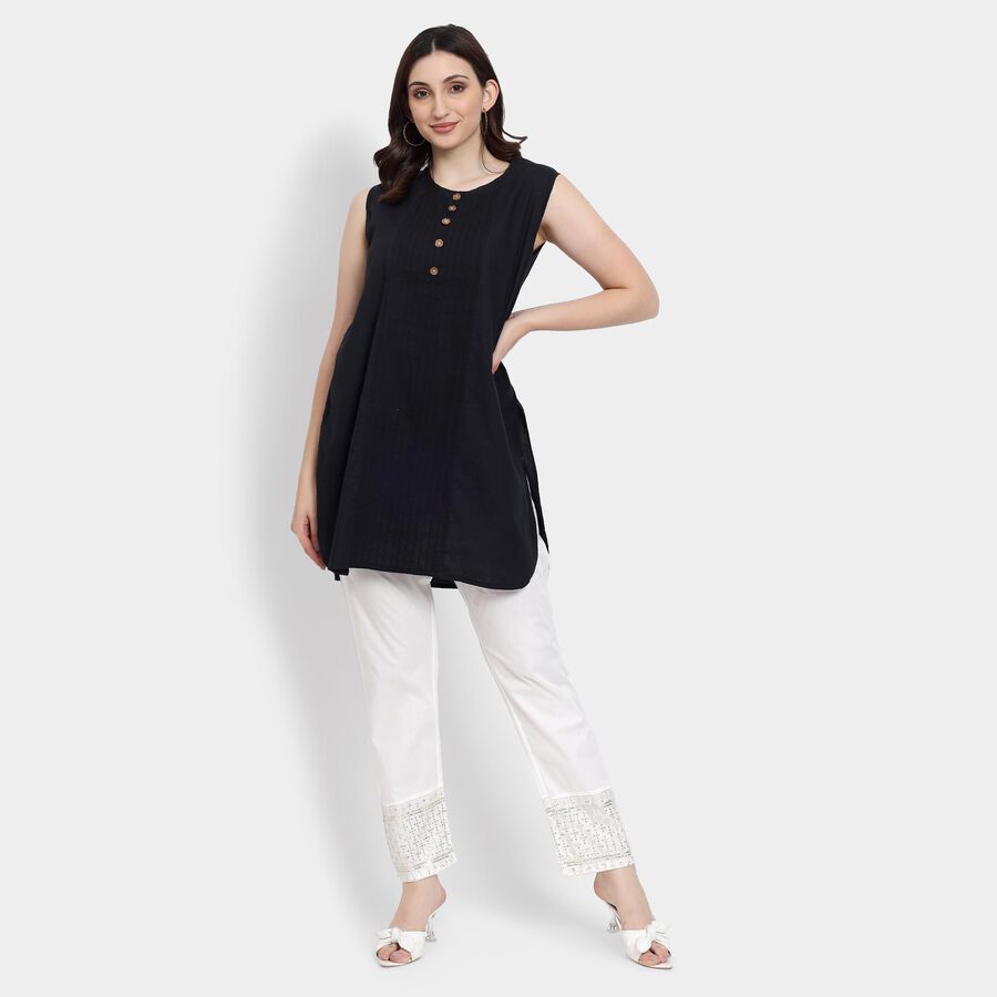 Ladies' 100% Cotton Palazzos , Off White, large image number null