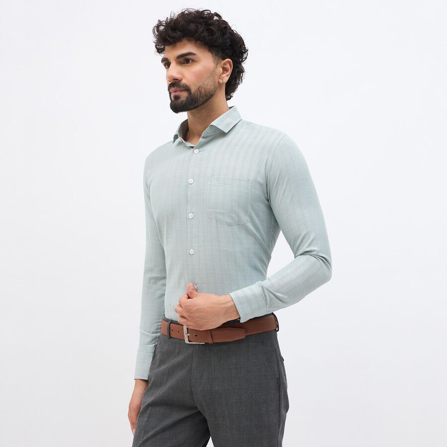 Men's Light Sage Green Full Sleeve Classic Formal Shirt, हल्का हरा, large image number null