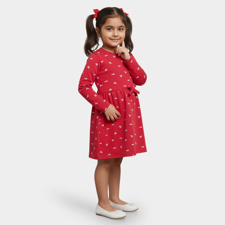 Girls' Frock, रानी (फ्यूशिया), large image number null