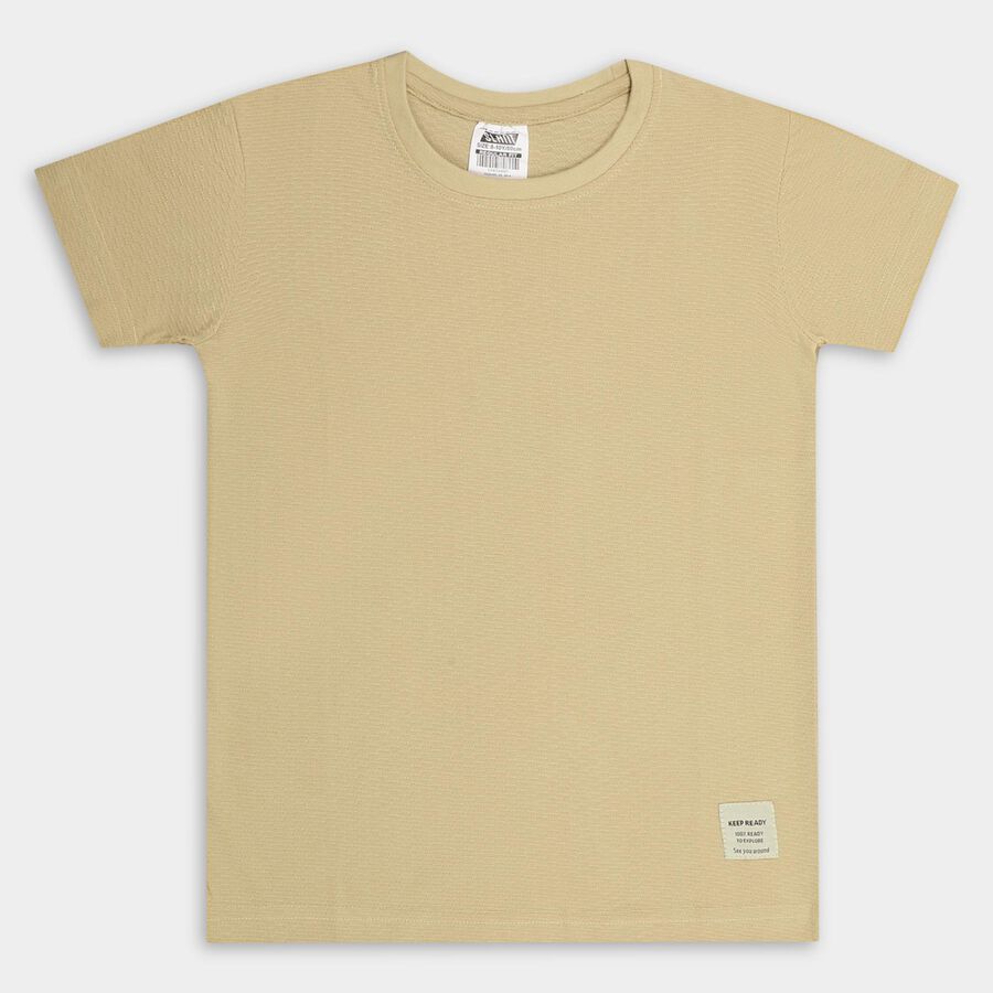 Boys' Half Sleeves T-Shirt, गहरा पीला, large image number null