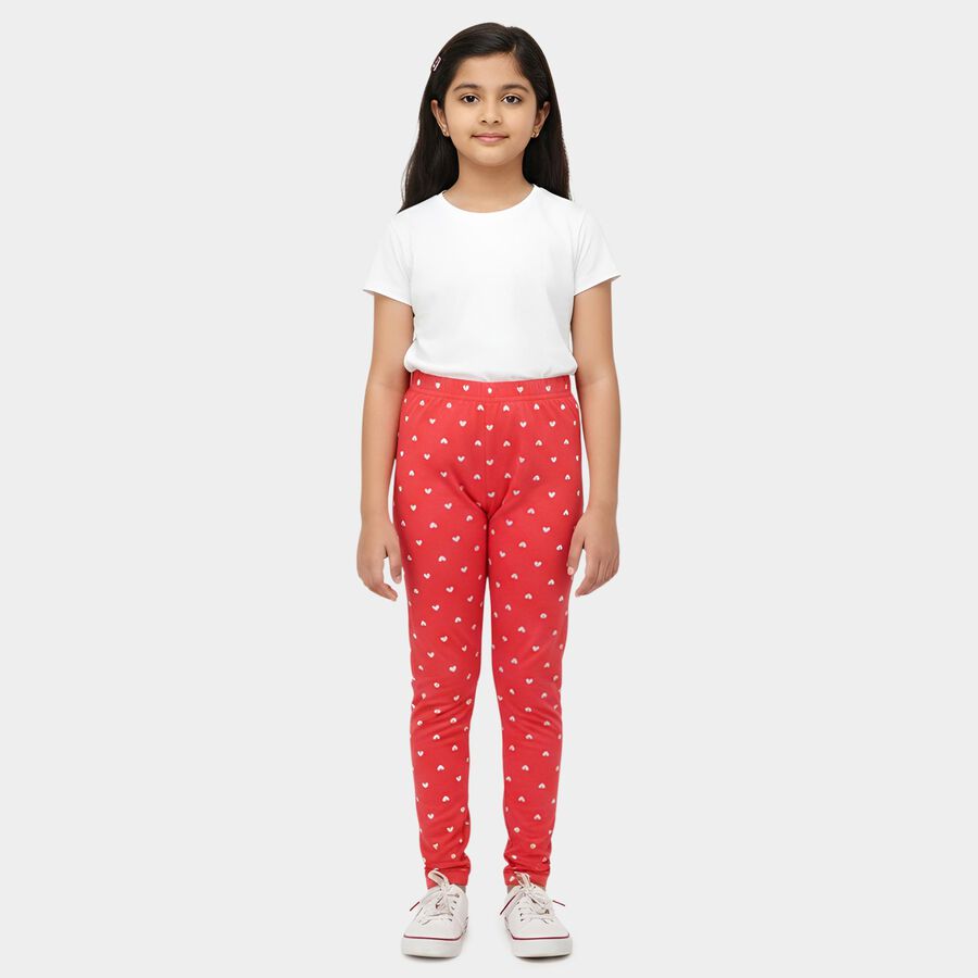 Girls Fuchsia Regular Fit Tie-Dye Printed Pyjama, Fuchsia, large