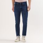 Men's Dark Indigo Blue Slim Fit Stretchable Jeans, गहरा नीला, small