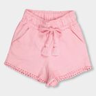Girls' Light Pink Pull-Up Shorts, हल्का गुलाबी, small image number null