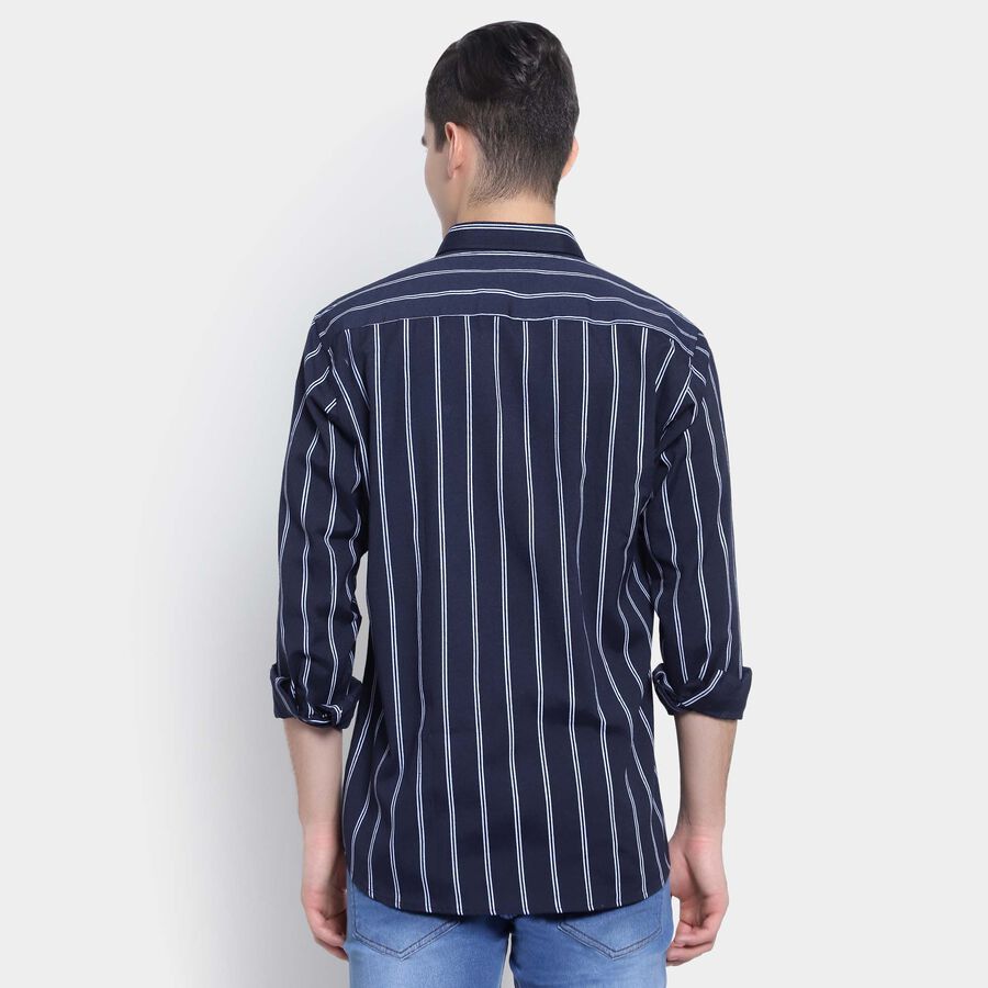 Stripes Casual Shirt, Navy Blue, large image number null