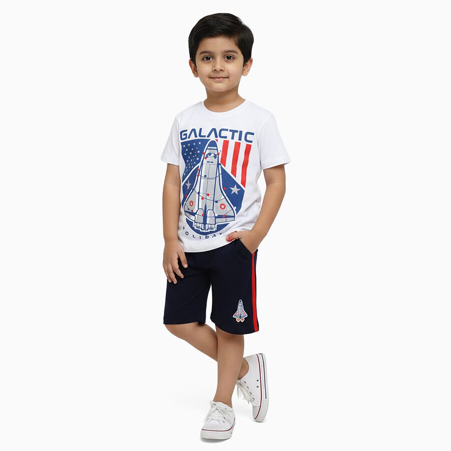 Boys' Knit Baba Suit, सफ़ेद, large image number null