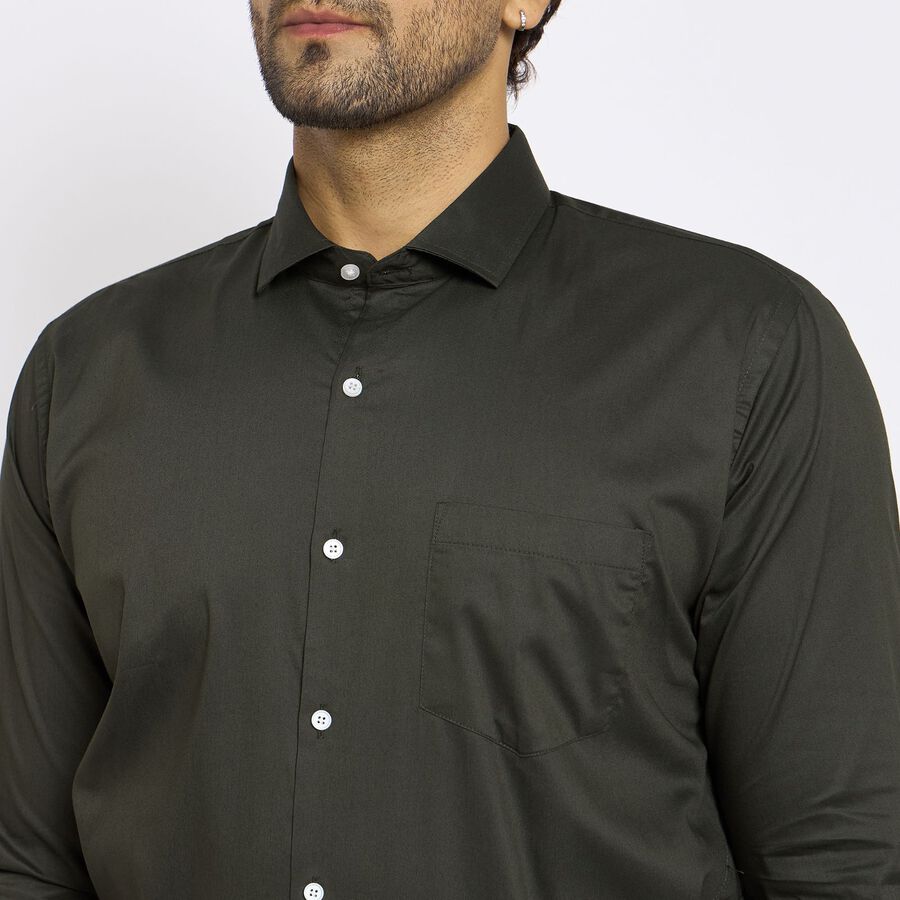 Men's Formal Shirt, गहरा हरा, large image number null