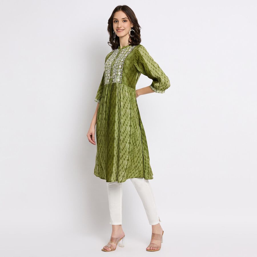 Ladies' Kurta , गहरा हरा, large image number null