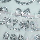 Girls' Light Aqua Sequin Bow Party Wear Frock, Light Blue, small