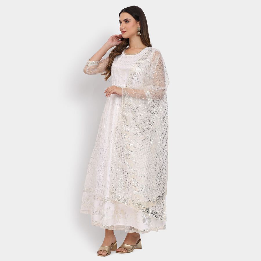 Ladies' Ethnic Set , Off White, large image number null
