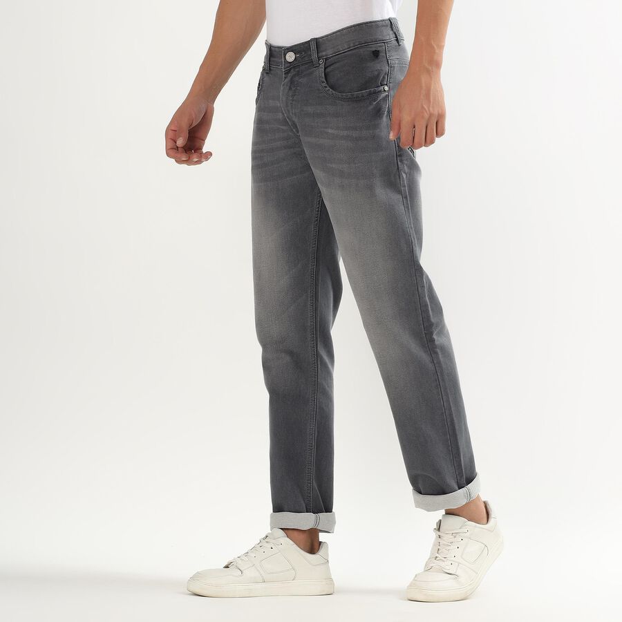 Women's Dark Indigo Slim Fit Five Pocket Jeans, Light Grey, large image number null
