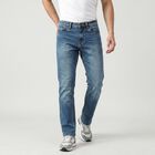 Men's Blue Slim Fit Faded Jeans, Mid Blue, small