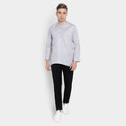 Printed Mandarin Collar Kurta, Light Grey, small image number null