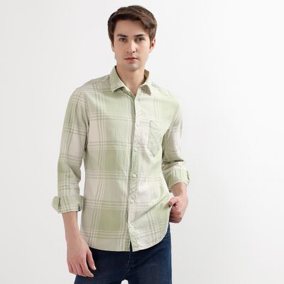 Men's 100% Cotton Regular Collar Casual Shirt