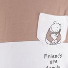 Infants' Muted Beige and White Crew Neck Casual Sweatshirt, गहरा पीला, small image number null