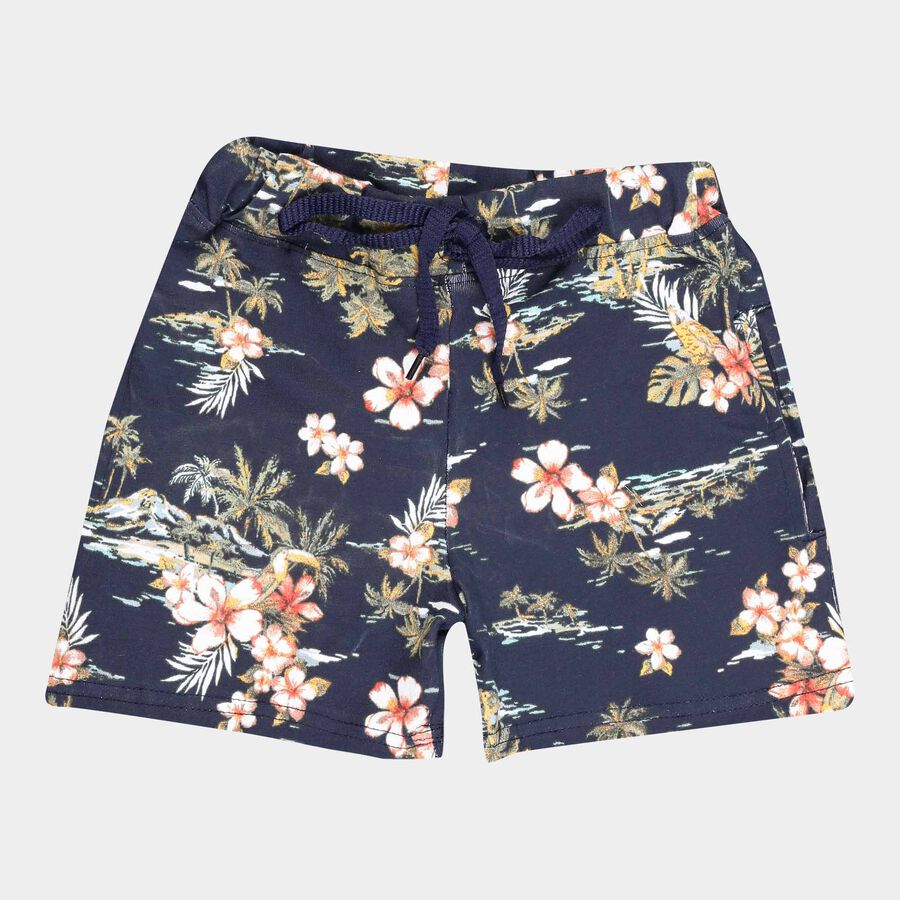 Girls Printed Pull Ups Shorts, Navy Blue, large image number null