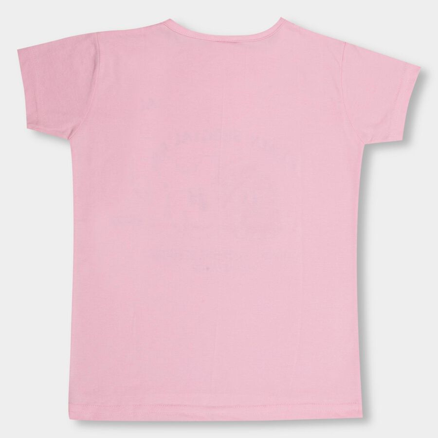 Girls' T-Shirt , हल्का गुलाबी, large image number null