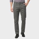 Men's Light Blue Slim Fit Textured Chino Trousers, Light Blue, small