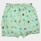 Girls' Mint Green Regular Fit Printed Bloomer Shorts, Light Green, small
