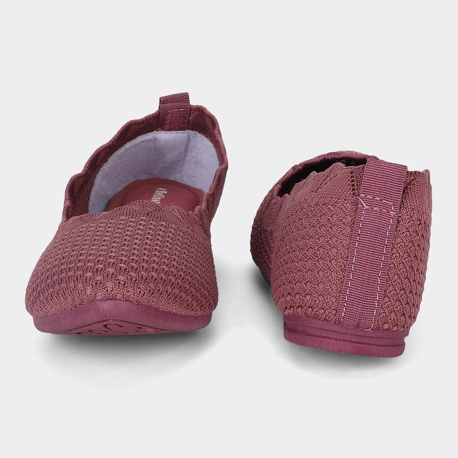 Women's Pink Slip-On Flat Shoes, गुलाबी, large