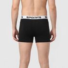 Men's Black Regular Fit Trunks, Black, small