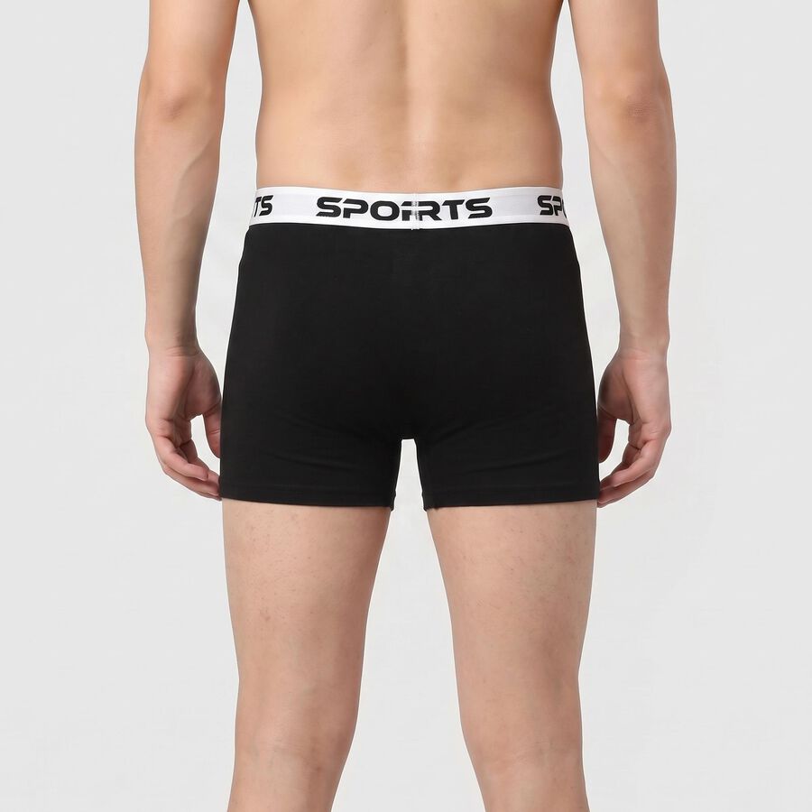 Men's Black Regular Fit Trunks, Black, large