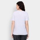 Ladies' Round Neck T-Shirt , मिश्रित मध्यम ग्रे, small