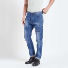 Mild distress 5 Pocket Slim Jeans, हल्का नीला, small image number null